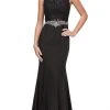 Eureka Fashion - Jewel Lace Formal Dress 6300 - 1 Pc Black In Size M Available