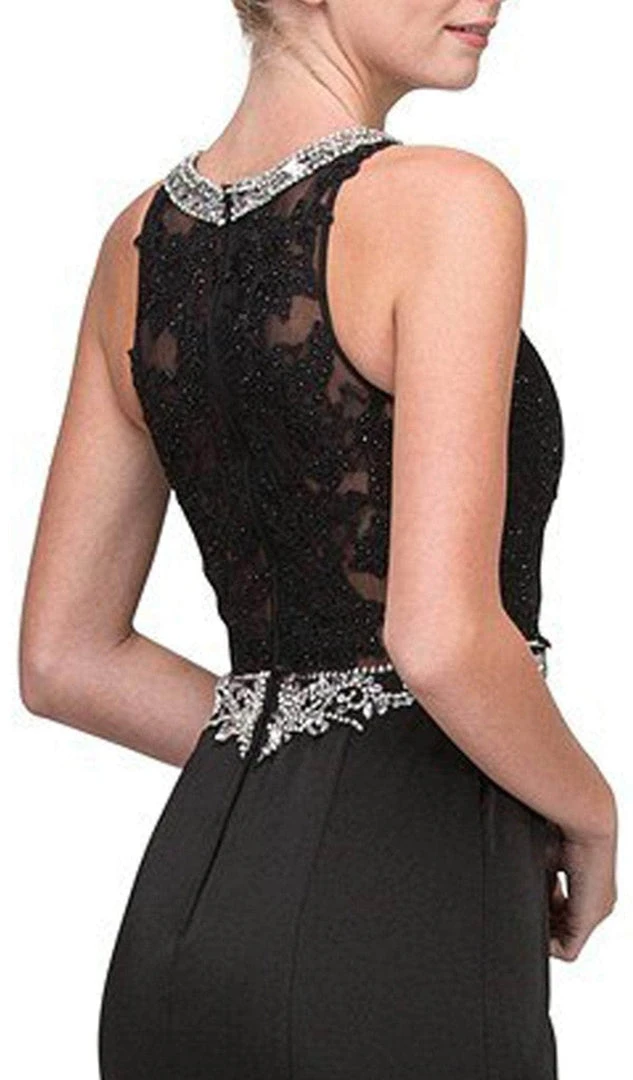 Eureka Fashion - Jewel Lace Formal Dress 6300 - 1 Pc Black In Size M Available 6 Eureka Fashion - Jewel Lace Formal Dress 6300 - 1 Pc Black In Size M Available