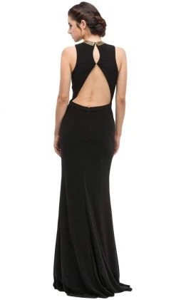 Formal Gowns Eureka Fashion - Plunging Gold Beading Fitted Evening Dress 11 Formal Gowns Eureka Fashion - Plunging Gold Beading Fitted Evening Dress