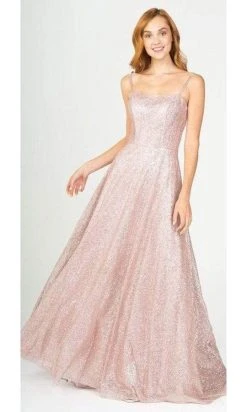 Formal Gowns Eureka Fashion - Sleeveless A-Line Dress 9700 - 1 Pc Rose Gold In Size XS Available