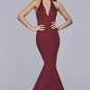 Faviana - 10105 Luxe Jersey V Neck Mermaid Dress 2 Faviana - 10105 Luxe Jersey V Neck Mermaid Dress