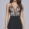 Cocktail Dresses Faviana - 10150 Floral Embroidered Sheer Plunging Neck Cocktail Dress 2 Cocktail Dresses Faviana - 10150 Floral Embroidered Sheer Plunging Neck Cocktail Dress