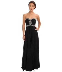 Faviana - 7366 Crystal-Crusted Keyhole Chiffon Gown