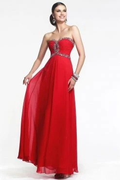 Faviana - 7366 Crystal-Crusted Keyhole Chiffon Gown