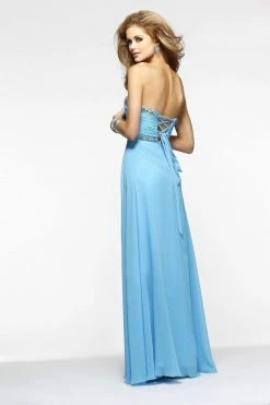 Faviana - 7366 Crystal-Crusted Keyhole Chiffon Gown