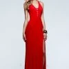Formal Gowns Faviana - 7540 V-Neck Long Evening Dress With Cut-Out Back
