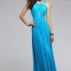 Faviana - 7741 Mesh Long Dress With Illusion Cut-Out