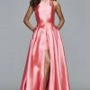 Formal Gowns Faviana - 7752 High Low Frosted Satin Evening Dress