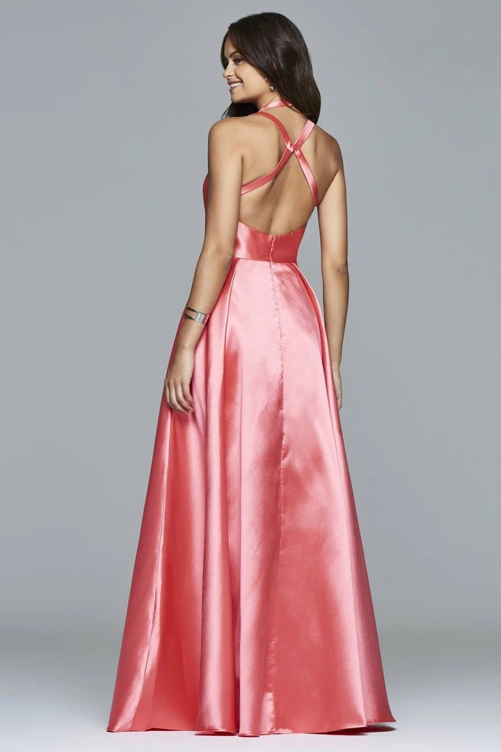 Formal Gowns Faviana - 7752 High Low Frosted Satin Evening Dress 4 Formal Gowns Faviana - 7752 High Low Frosted Satin Evening Dress