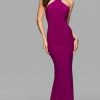 Formal Gowns Faviana 7894 High Halter Jersey Cutout Sheath Gown - 1 Pc Wild Orchid In Size 6 Available 1 Formal Gowns Faviana 7894 High Halter Jersey Cutout Sheath Gown - 1 Pc Wild Orchid In Size 6 Available