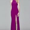Faviana - 7976 Halter Neck Jersey Trumpet Dress - 1 Pc Wine In Size 4 Available Formal Gowns 2 Faviana - 7976 Halter Neck Jersey Trumpet Dress - 1 Pc Wine In Size 4 Available Formal Gowns