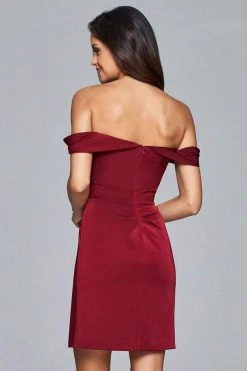 Faviana - 8050-1 Draped Sleeve Off Shoulder Satin Dress 13 Faviana - 8050-1 Draped Sleeve Off Shoulder Satin Dress