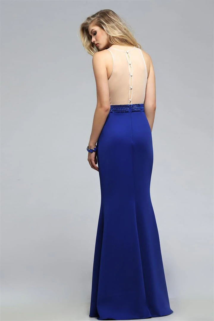 Formal Gowns Faviana - Astounding Sheer And Neoprene Mermaid Dress S7749 4 Formal Gowns Faviana - Astounding Sheer And Neoprene Mermaid Dress S7749