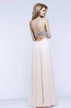 Faviana - Embellished Chiffon Illusion Long Evening Gown S7376 7 Faviana - Embellished Chiffon Illusion Long Evening Gown S7376