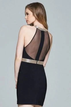 Faviana - Halter Neck Sheath Dress 8073 9 Faviana - Halter Neck Sheath Dress 8073