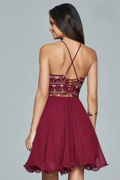 Faviana - Halter Neck Two-Piece Short Dress S8066 Cocktail Dresses