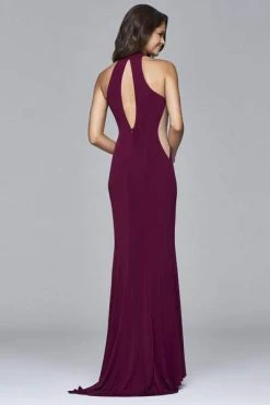 Faviana - Illusion Side Paneled Long Jersey Gown 7943 - 1 Pc Bordeux In Size 6 Available Formal Gowns 9 Faviana - Illusion Side Paneled Long Jersey Gown 7943 - 1 Pc Bordeux In Size 6 Available Formal Gowns