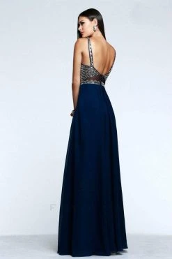 Faviana - Jeweled Illusion Bodice A-Line Dress S7559