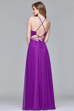 Faviana - S10025 Halter Neck A-line Dress