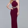 Faviana - S10026 Beaded Halter Trim Cutout Evening Dress Formal Gowns 2 Faviana - S10026 Beaded Halter Trim Cutout Evening Dress Formal Gowns