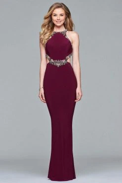 Faviana - S10026 Beaded Halter Trim Cutout Evening Dress Formal Gowns 8 Faviana - S10026 Beaded Halter Trim Cutout Evening Dress Formal Gowns