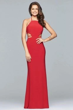 Faviana - S10058 Halter Neck Sheath Jersey Gown 7 Faviana - S10058 Halter Neck Sheath Jersey Gown