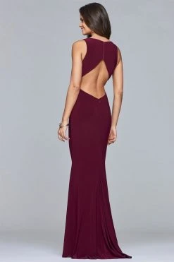 Faviana - S10106 Sleek V-neck Jersey Sheath Dress Formal Gowns 6 Faviana - S10106 Sleek V-neck Jersey Sheath Dress Formal Gowns