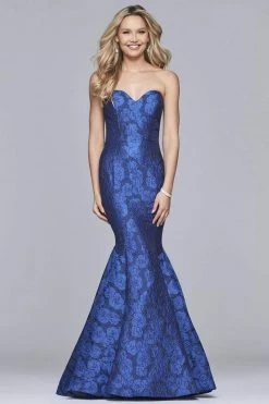 Faviana - S10118 Strapless Sweetheart Jacquard Mermaid Dress Formal Gowns