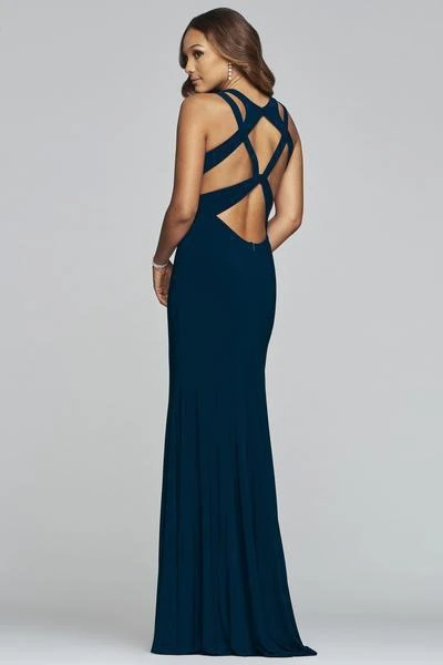 Faviana - S10224 Sleeveless Halter Jersey Fitted Dress 4 Faviana - S10224 Sleeveless Halter Jersey Fitted Dress