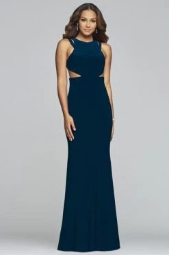 Faviana - S10224 Sleeveless Halter Jersey Fitted Dress 7 Faviana - S10224 Sleeveless Halter Jersey Fitted Dress