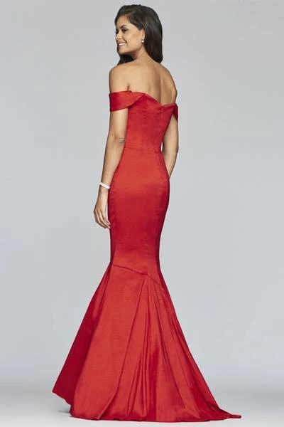 Faviana - S10241 Plunging V-neck Taffeta Mermaid Dress 4 Faviana - S10241 Plunging V-neck Taffeta Mermaid Dress