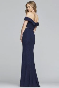 Faviana - S10262 Two Piece Glitter Jersey Off-Shoulder Dress Formal Gowns
