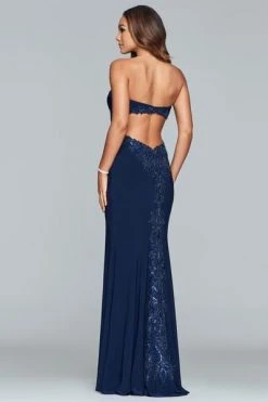 Faviana - S10271 Bead-Embroidered Cutout Strapless Sheath Gown 10 Faviana - S10271 Bead-Embroidered Cutout Strapless Sheath Gown