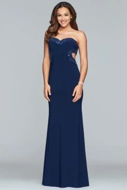 Faviana - S10271 Bead-Embroidered Cutout Strapless Sheath Gown 9 Faviana - S10271 Bead-Embroidered Cutout Strapless Sheath Gown