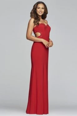 Faviana - S10271 Bead-Embroidered Cutout Strapless Sheath Gown 12 Faviana - S10271 Bead-Embroidered Cutout Strapless Sheath Gown