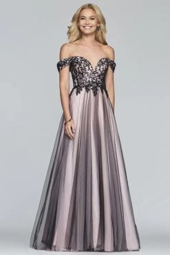 Formal Gowns Faviana - S10290 Beaded Lace Off-Shoulder Evening Gown 7 Formal Gowns Faviana - S10290 Beaded Lace Off-Shoulder Evening Gown