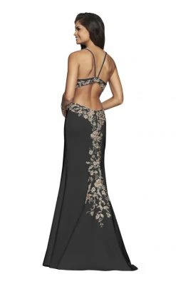 Formal Gowns Faviana - S10302 Metallic Floral Appliqued Trumpet Gown 11 Formal Gowns Faviana - S10302 Metallic Floral Appliqued Trumpet Gown