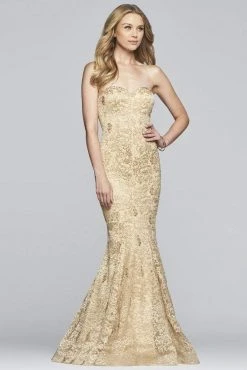 Formal Gowns Faviana - S10305 Strapless Metallic Embroidered Mermaid Dress 9 Formal Gowns Faviana - S10305 Strapless Metallic Embroidered Mermaid Dress