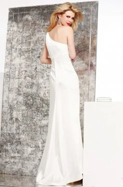 Faviana - S7002 One Shoulder Strap Gown With Slit