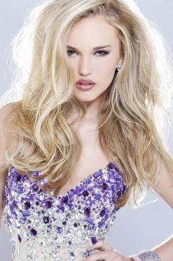 Faviana - S7157 Bedazzled V-neck Sheath Dress 9 Faviana - S7157 Bedazzled V-neck Sheath Dress