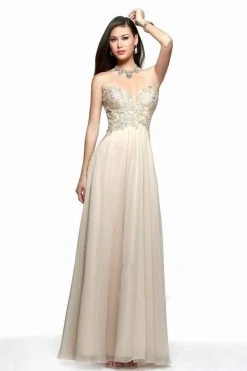 Faviana - S7325 Long Strapless Prom Gown