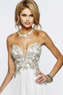 Faviana - S7325 Long Strapless Prom Gown