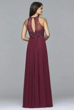 Faviana - S7989 Long Chiffon Dress With Bead Detailing 22 Faviana - S7989 Long Chiffon Dress With Bead Detailing