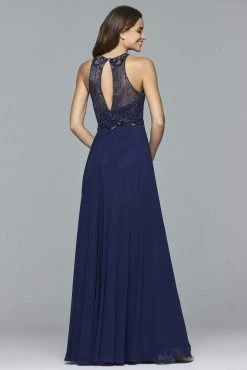 Faviana - S7989 Long Chiffon Dress With Bead Detailing 21 Faviana - S7989 Long Chiffon Dress With Bead Detailing