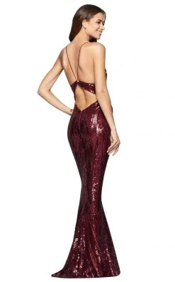 Faviana - S8011 Long Novelty Sequin V-neck Dress Formal Gowns 15 Faviana - S8011 Long Novelty Sequin V-neck Dress Formal Gowns