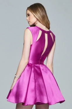 Faviana - Sleeveless Jewel Neck Mikado Dress S8063