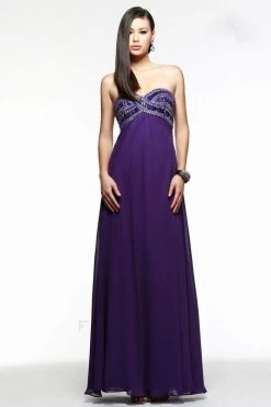 Faviana - Strapless Empire Chiffon Dress 7553 Formal Gowns
