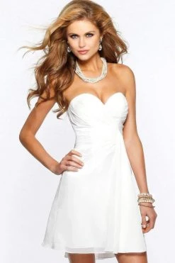 Cocktail Dresses Faviana - Strapless Sweetheart Chiffon Short Cocktail Dress 7075a 11 Cocktail Dresses Faviana - Strapless Sweetheart Chiffon Short Cocktail Dress 7075a