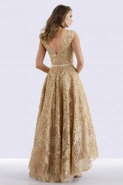 Formal Gowns Feriani Couture - Cap Sleeve Embroidered Formal Dress 18650 - 1 Pc Blush In Size 10 Available