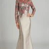 Feriani Couture - Embellished Fitted Long Sleeves Dress 18606